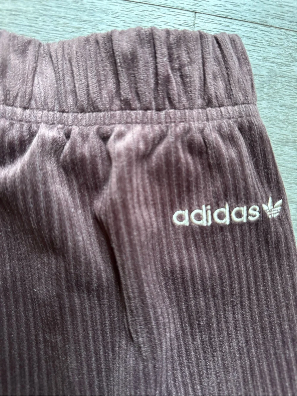 adidas Brown Corduroy Trefoil Pants sz S - Picture 8 of 8